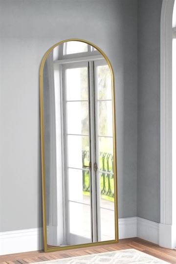 Spejl med guldfarvet ramme i jern 70x185cm